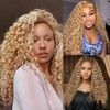 QEUOPE P27613 Highlight Kinkycurly Bundles Human Hair Ombre Two Tone