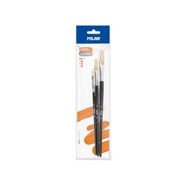 MILAN® 3 x Flat Brushes Series 501 No. 6, 10 and 14