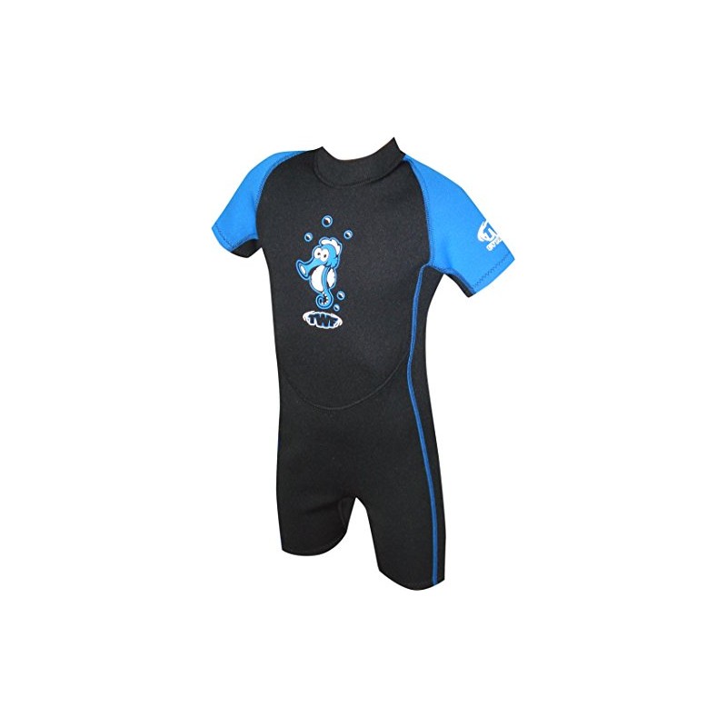 TWF Kids Seahorse Wetsuit - Blue, 4 (Manufacturer Size: K09)