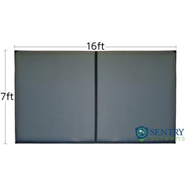 Magnetic Garage Door Screen - Double Car - 7'h x 16'w (Single Also Available) - 60g Fiberglass Mesh - Stronger 1,400gs High Energy Magnets - Weighted Bottom - Tie Backs - Wind Resistors - Black