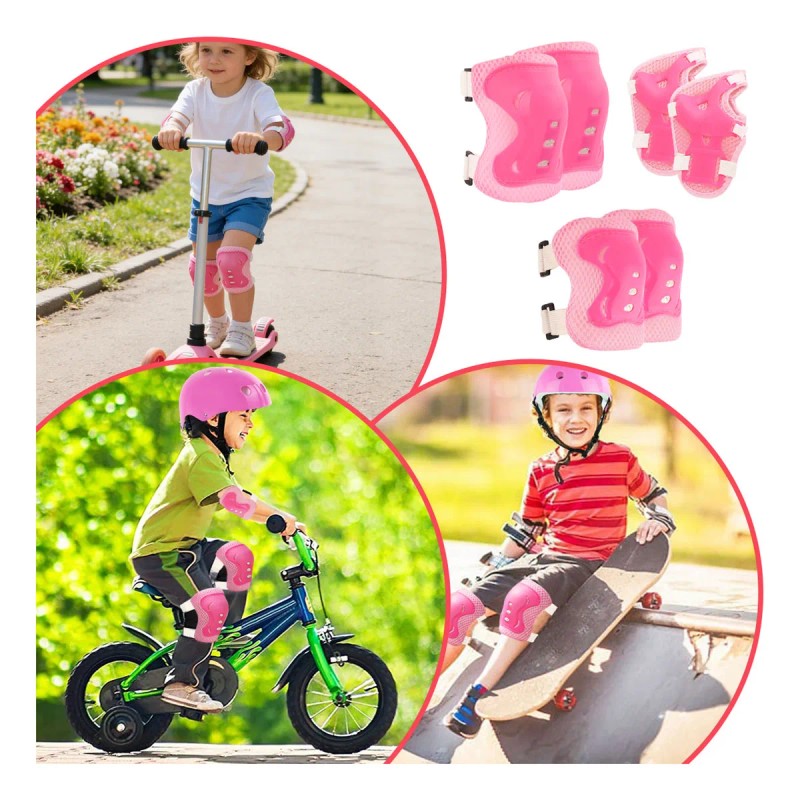 Kit De Protecciones Con Rodilleras Codilleras Muñequeras 6pz