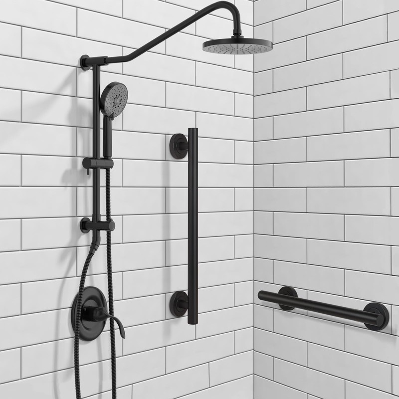 Lava Odoro Shower Grab Bar, Modern Stainless Steel Handicap Grab
