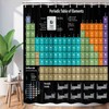 Jipusai Periodic Table Shower Curtain, Periodic Table of Elements Chemistry