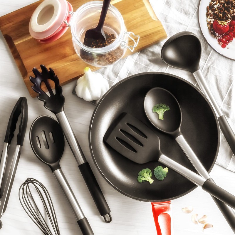 LeMuna Silicone Kitchen Utinsels Sets Heat Resistant Kitchen Utensils Set,