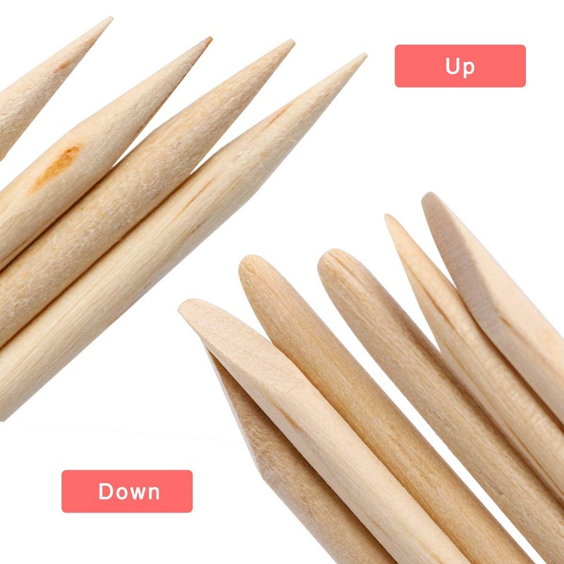 4.5 Inch Orange Wood Sticks for Nails, AHIER 100PCS Wooden