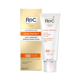 RoC RoC - Soleil-Protect Anti-Wrinkle Smoothing Fluid SPF50+ - UVA/B Protection - Hypoallergenic Sunscreen - 50 ml