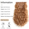 StrRid Clip in Hair Extensions Blonde Brown Hair Extension Wavy