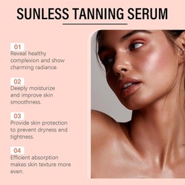 Sunless Tanning Drops, Drops to Naturally Increase Melanin, for Face and Body, Liquid Tanning Drops, Sun-Kissed Glow without Sun Damage and Hours of Time