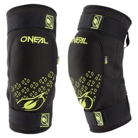O'NEAL Knee Protector, BMX Mountain Bike Downhill, IPX® Impact Protection Made of Polyurethane, Lightweight Construction, Abrasion-Resistant Material, Dirt Knee Guard V.23, Adults, Black, Neon Yellow,