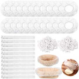 Fanfanwin 200 Pcs Banneton Liner Bread Proofing Basket Covers Non Woven Liner Non Stick Dough Bowl Covers for Bread Proofing Disposable for Rising Sourdough Supplies