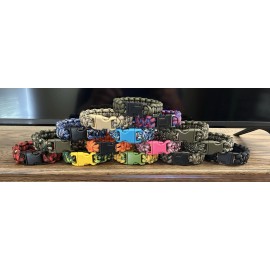 BLOWOUT (6 Pack) 550 Tactical EDC Cobra Paracord Survival Bracelets 8” W Buckle