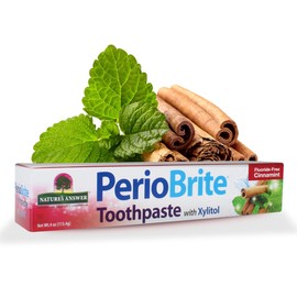 Nature's Answer Periobrite Cinnamint Toothpaste | Soothes & Refreshes | Alcohol-Free, Gluten-Free, Fluoride-Free Soy-Free & Vegetarian | No Artificial Sweeteners or Preservatives 4oz (2 Pack)