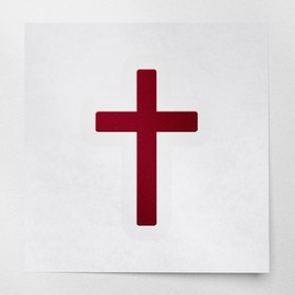 Transparent Decal Stickers Of Cross Silhouette Funny (Burgundy) Premium Waterproof Vinyl Decal Stickers For Laptop Phone Accessory Helmet Car Window Mug Tuber Cup Door Wall Deco USCSKUS048443RE090622