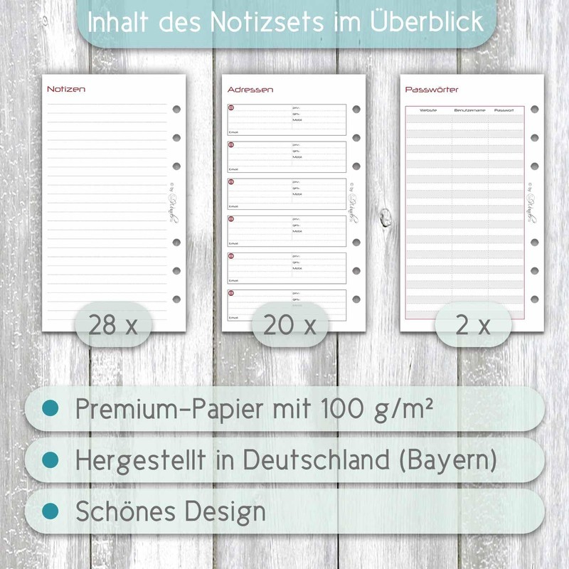 SinnWunder® 50 Sheet Note Set - Includes Note Sheets, Addresses