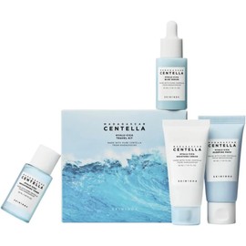 SKIN1004 Madagascar Centella Hyalu-cica Travel Kit- Tóner, Sérum, Crema Hidratante y Sleeping Pack, 4 Pasos