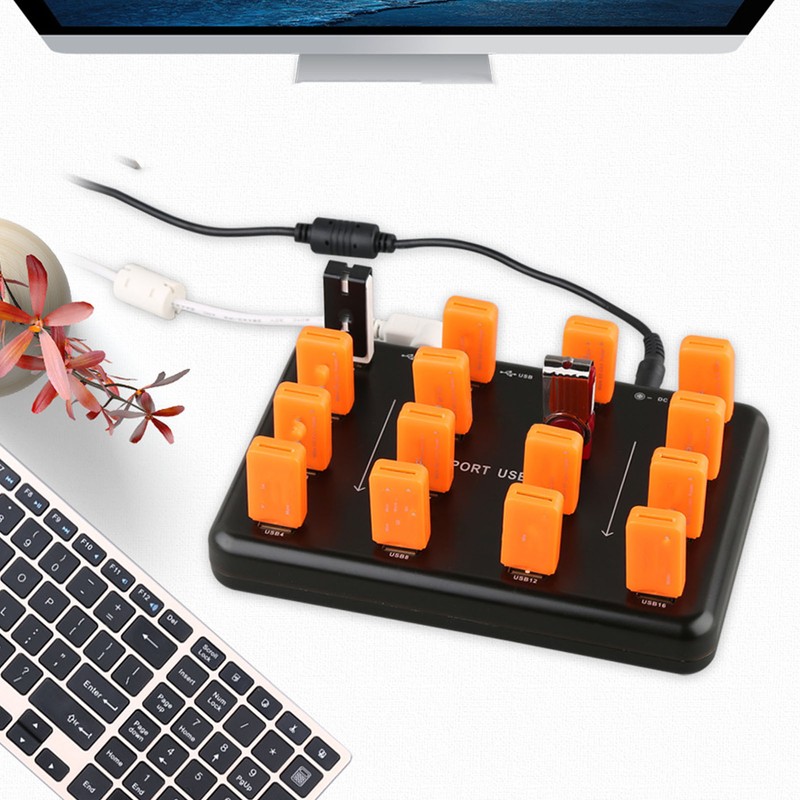 16 Port USB2.0 Hub U Flash Disk Testing Duplicator Copier