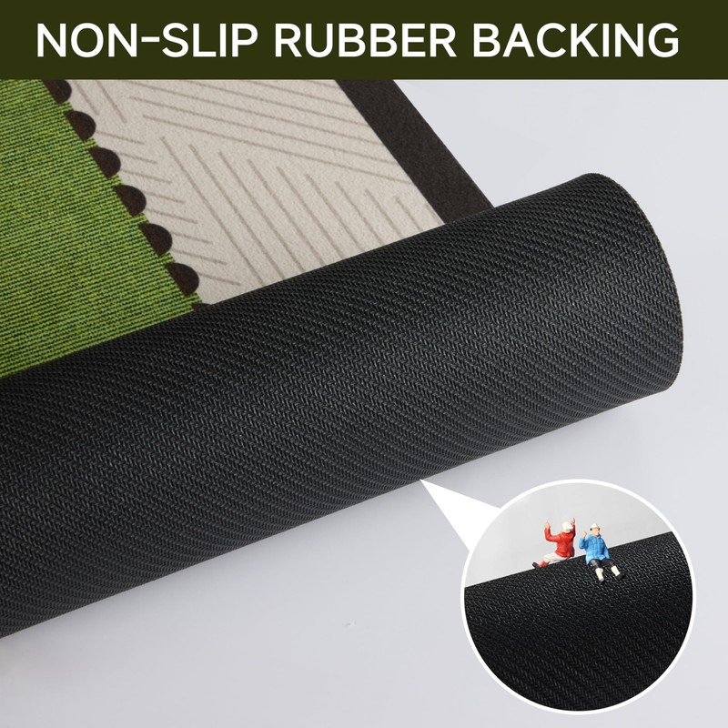 Ultra Thin Bath Mat 24"x16",Absorbent Quick Dry Washable Bath Rug,