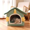 Pet Bed House Soft Warm Cat Bed Cave Detachable Cozy