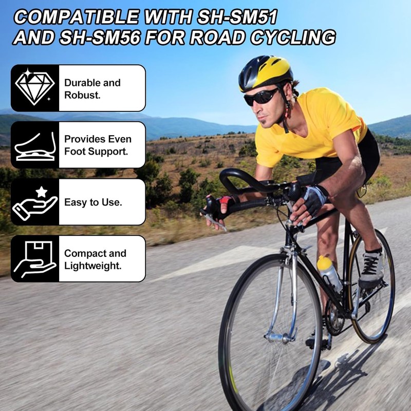 Fleymu Bicycle Cleats Adapter, Compatible with Shimano SPD Plate Adapter