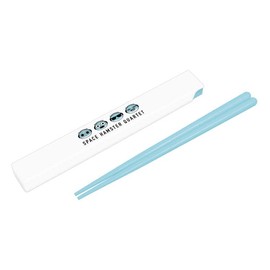 Kamio Japan 097704 Blue Hamham Chopsticks & Chopsticks Case, Sliding Type, Hamster, Lunch Goods, Chopsticks, Portable Chopsticks
