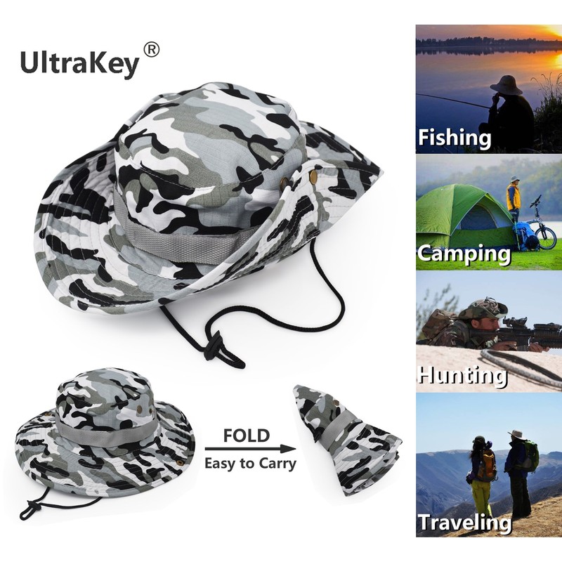 UltraKey Outdoor Sun Hat Classic Combat Army Style Bush Jungle