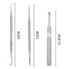 Nail Scraper, Nail Filing, Sweetskin Cutter, Set of 3, Stainless