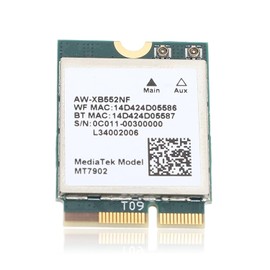 MT7902 - Tarjeta de Red inalámbrica WiFi 6E, M.2 2400 Mbps 2,4 GHz 5 GHz 6 GHz Tarjeta de Red WiFi Tribanda con Bluetooth 5.2 Adaptador de Red para Linux 10 11