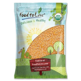 Food to Live Organic Yellow Popcorn – Non-GMO Corn Kernels, 100% Whole Grain, No Additives, No Preservatives, Vegan, Bulk. Theater-Quality Popcorn. Easy to Make. High Fiber, and Low-Calorie Snack