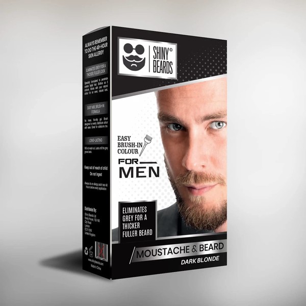 SHINY BEARDS- Beard Dye For Men- DARK BLONDE Colour- Eliminates