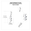 Pendientes Lightning Bolt de plata de ley con cierre de