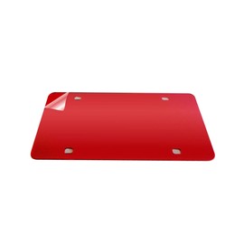 Blank License Plate Laser Cut Medium Red Mirror Custom Vanity Plates with 4 Holes Reflective 12" x 6" Acrylic for DIY Craft Projects and Customizing Cars Trucks and SUVs by Marketing Holders