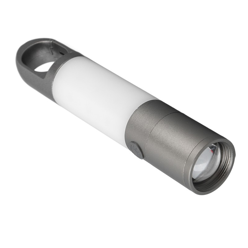 Camping Flashlight USB Charging Telescopic Zoom Function Waterproof 8 Light