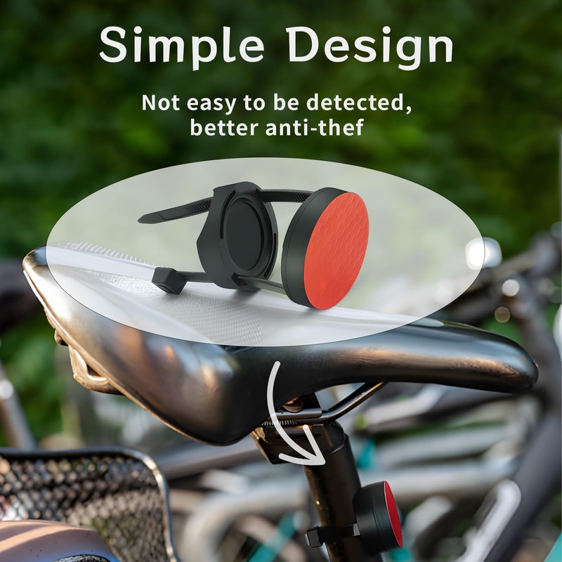 AirTag Bicycle Mount, Hidden AirTag Bicycle Reflector, Splash-proof Housing Including