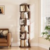 BACEKOLL Rotating Bookshelf Tower, 6 Tier Spinning Book Shelf, Wood