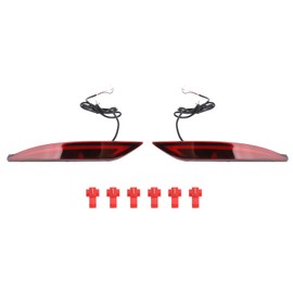 2Pcs LED Rear Bumper Reflector Light Waterproof Super Bright Long Lifespan Bumper Brake Lamp for Sonata 2010 to 2015