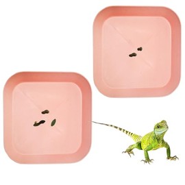 MAGNEECH 2 Pcs Leopard Gecko Potty Pad,Crested Gecko Potty Latrine，Leopard Gecko Tray，Reptile Litter Box，Portable Gecko Tank Accessories (Pink)