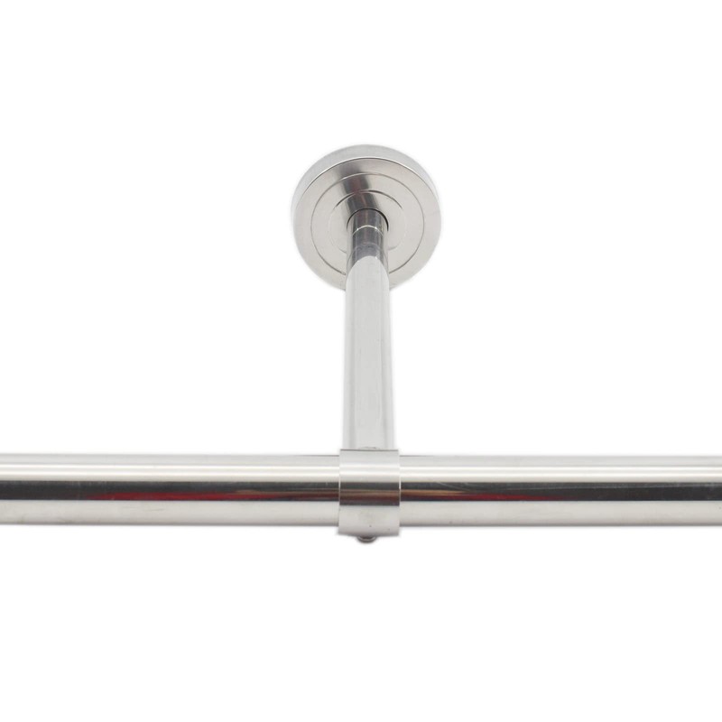 2 Pack Ceiling Mount Bracket, Stainless Steel Wardrobe Pipe Bracket