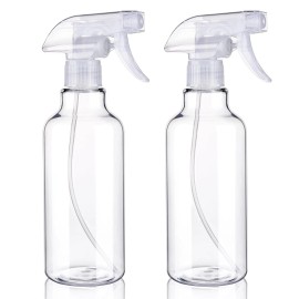 Hethyo Plastic Spray Bottles Empty Spray Bottle 16.9oz/500ml 2 Pack Heavy Duty Spraying