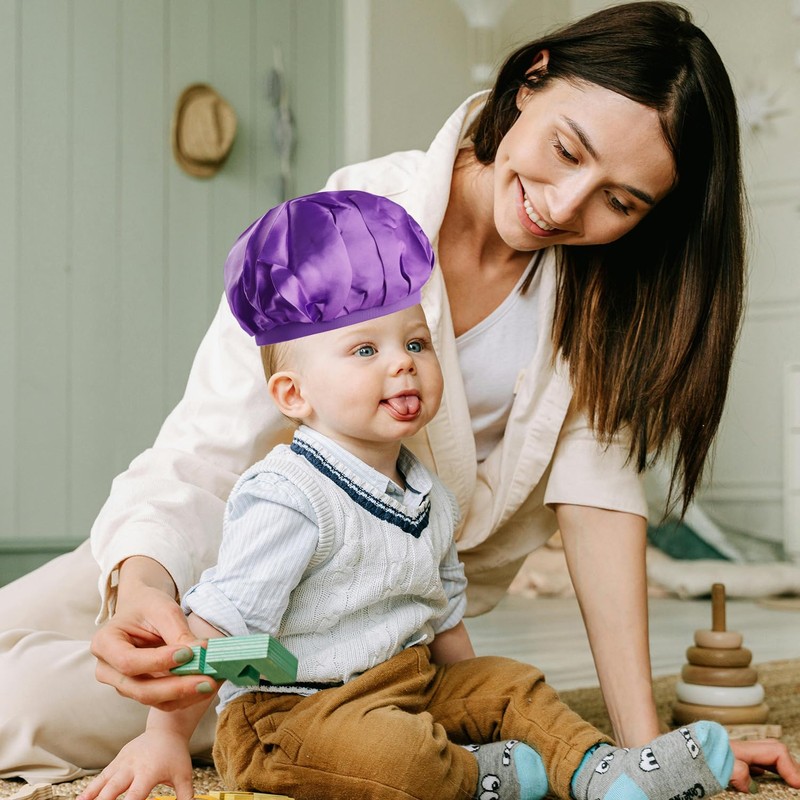 Tabanzhe 3PCS Satin Bonnet for Kids Children Sleeping Cap Set
