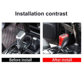 ABS Car Center Gear Shift Head Cover Trim For Toyota Tundra 2014-2021,For Toyota 4Runner TRD Pro Off-road 2010-2021 (Red)