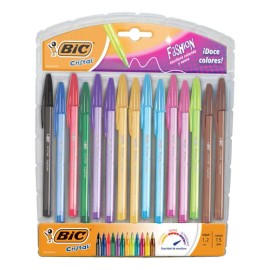 Boligrafo Bic Cristal Lapicero Colores Vivos X 15 Fashion Color De La Tinta Surtidos