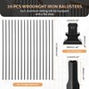WICHEMI 20 Pack Balusters for Staircase Interior, 44" x1/2" Stair