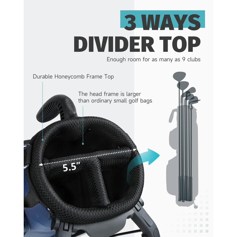 Findway Small Golf Bag Lightweight Pitch and Putt Golf Bag