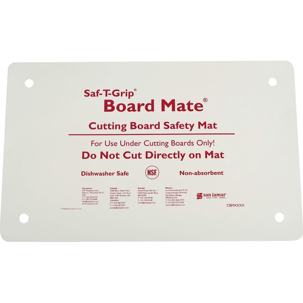 San Jamar CBM1016 Saf-T-Grip Board-Mate Nonslip Cutting Board Mat, 16" Width x 10" Height
