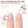 AILLSA Uñas Francesas Cortas Y Cuadradas, 180 Unidades De Uñas