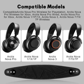 Arctis Nova Pro Replacement Headband, Compatible with SteelSeries Arctis Nova Pro, Nova 7P, Nova 7X, Arctis Nova 1, Arctis Nova 3 Wired & Wireless Gaming Headsets (Grey)