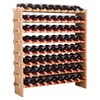 FDHUIJIA 72 Bottle Stackable Storage Modular Wine Rack Cabinet Bamboo