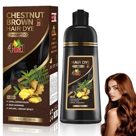 Hair Dye Shampoo, Champú Tinte Instantáneo 4 En 1, shampoo Con Tinte, Suave y delicado, Cobertura de Canas, larga duración, Adecuado Para HombresY muj