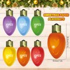 Whaline 60Pcs Christmas Paper Placemats Colorful Light Bulb Dinner Mats