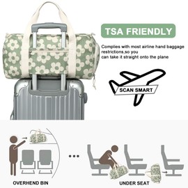 BLUBOON Duffle Bag Girls Kids Cute Gym Bag with Shoes Compartment & Wet Separation Waterproof Sports Overnight Travel Bag